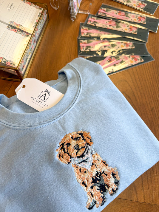 Embroidered Doodle Sweatshirt